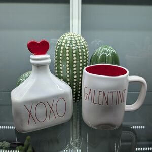 Rae Dunn XOXO Galentine White and Red Mug Set